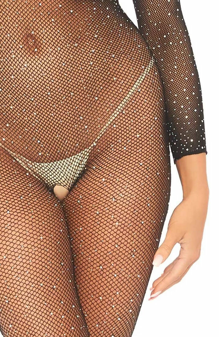 COAXcopenhagen2 Crystalized Fishnet Bodystocking - Dolly Dream