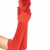 COAXcopenhagen2 ACCESSORIES Long Red Satin Gloves