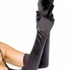 COAXcopenhagen2 Long Black Satin Gloves