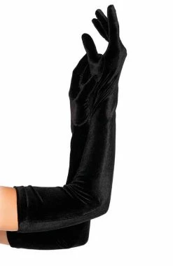 COAXcopenhagen2 Black Long Velvet Gloves
