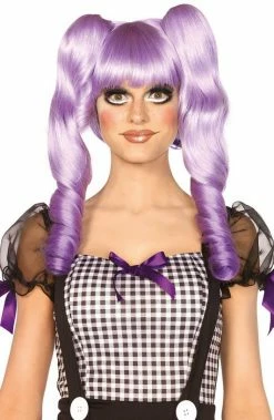 COAXcopenhagen2 Purple Dolly Bob Wig With Pigtails Halloween Costumes