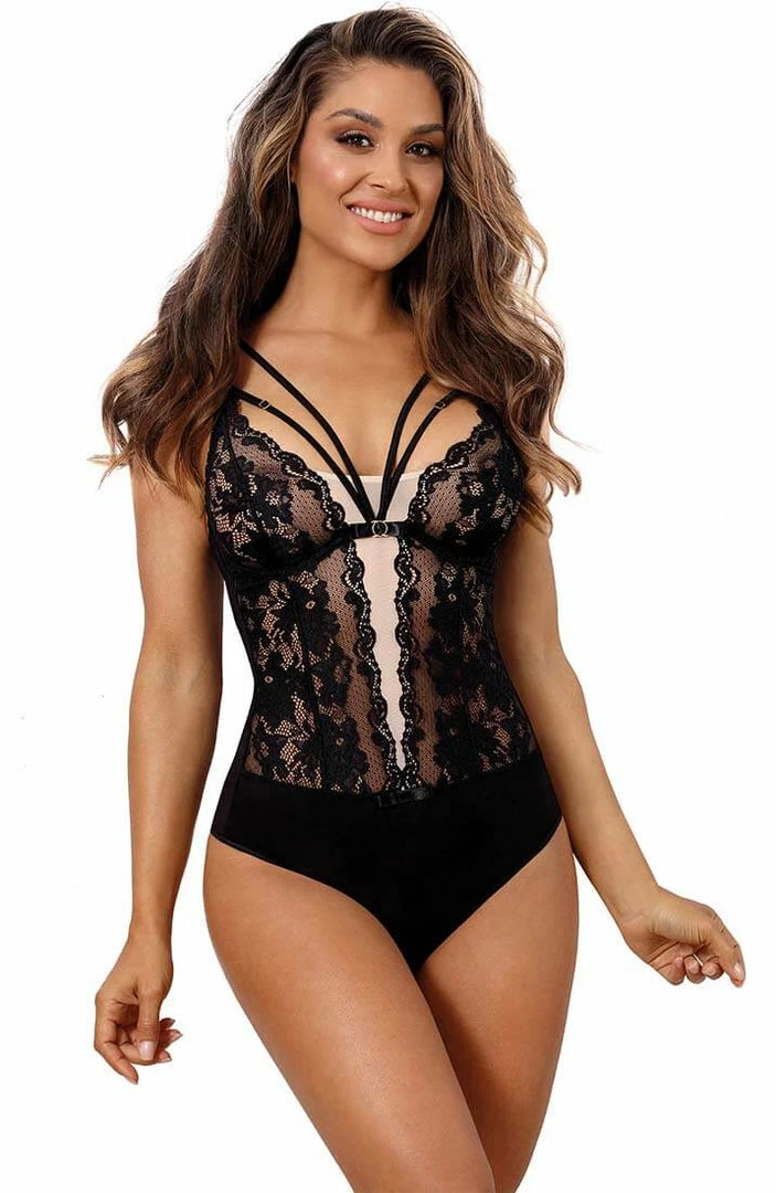 COAXcopenhagen.com LINGERIE Black Bodysuit With Underlay - Love On Love