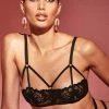 COAXcopenhagen.com Black Bra With Cage-straps - London Bra LINGERIE
