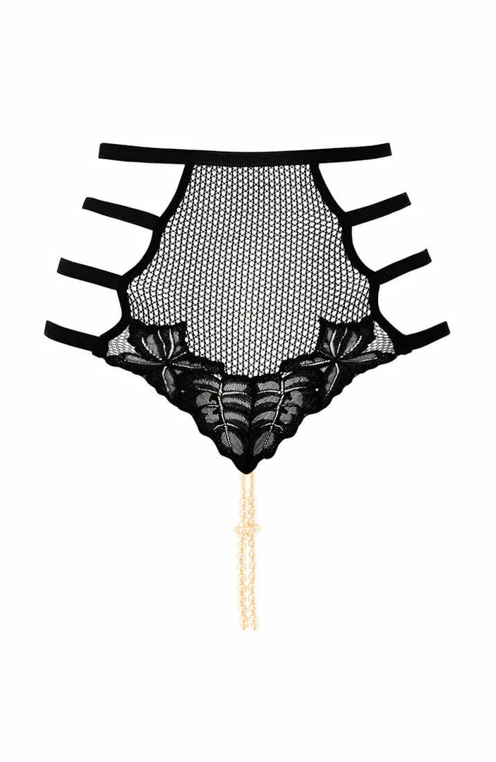 COAXcopenhagen.com High Waist Panty With Double Pearl String - London High Waist Brief LINGERIE