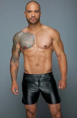 COAXcopenhagen.com Wet Look Tregging Shorts - Authorized