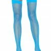 COAXcopenhagen2 HOSIERY Neon Blue Fishnet Thigh Highs
