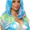 COAXcopenhagen2 Neon Blue Wig With Stripes