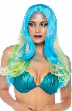 COAXcopenhagen2 Neon Blue Wig With Stripes