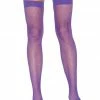 COAXcopenhagen2 HOSIERY Neon Purple Fishnet Thigh Highs