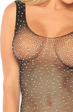 COAXcopenhagen2 Fishnet Bodystocking With Rhinestones - Sparkle Where? LINGERIE