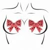 COAXcopenhagen.com Red Bow Nipple Stickers With Rhinestones LINGERIE