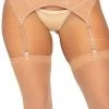 COAXcopenhagen.com Nude Garter Belt With Rhinestones