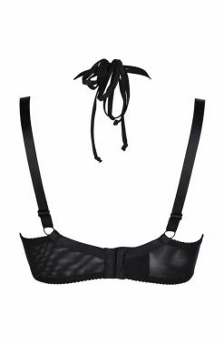 COAXcopenhagen2 LINGERIE Black Plus Size Lace Bra With Silver Shimmer - PENCHANT