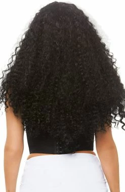 COAXcopenhagen.com ACCESSORIES Long Curly Black Wig With White Stripes
