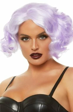 COAXcopenhagen2 Purple Curly Bob Wig Flappers & Gatsby