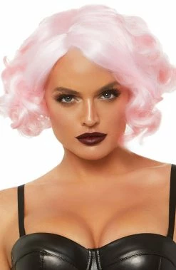 COAXcopenhagen2 Flappers & Gatsby Pink Curly Bob Wig