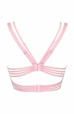 COAXcopenhagen.com Pink Lace Bra With Pearls - EXQUISITE