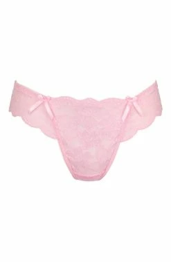 COAXcopenhagen.com Pink Lace Thong - EXQUISITE LINGERIE