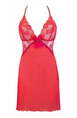 COAXcopenhagen.com Pink Lace Chemise & String - CAJOLE LINGERIE