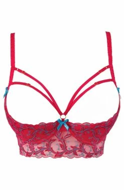 COAXcopenhagen.com Pink Shelf Bra With Cage-strap - RISQUÉ LINGERIE