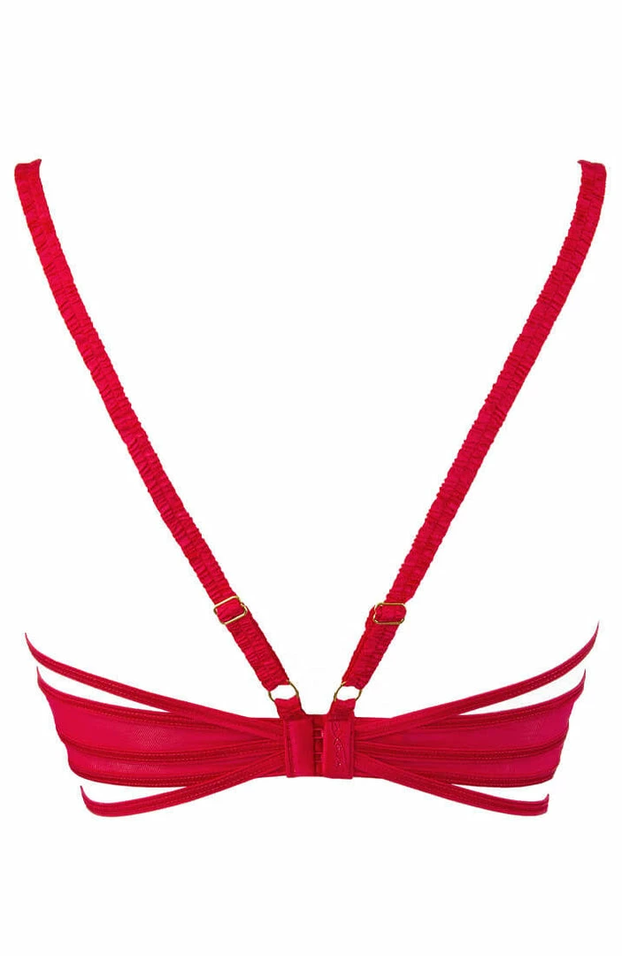 COAXcopenhagen.com Pink Shelf Bra With Cage-strap - RISQUÉ LINGERIE