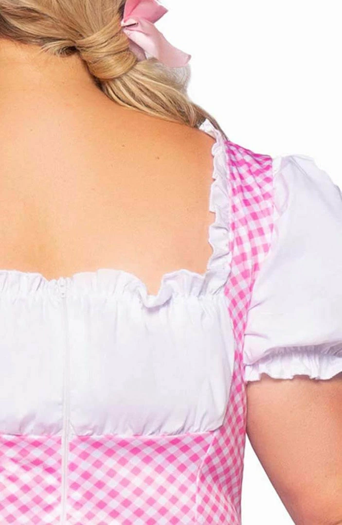 COAXcopenhagen.com Plus Size Pink Gingham Dress Costume - Farm Hair, Don't Care