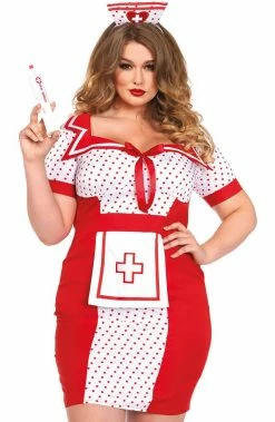 COAXcopenhagen2 Plus Size Nurse Costume - Heartbeat Holly COSTUMES
