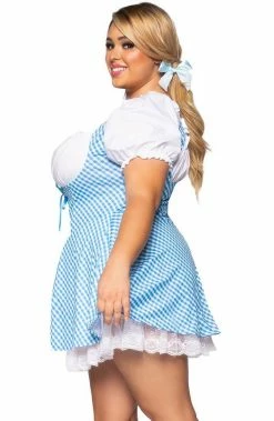COAXcopenhagen.com Plus Size Blue Gingham Dress Costume - Farmer Girl COSTUMES