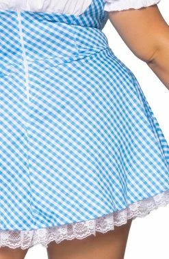 COAXcopenhagen.com Plus Size Blue Gingham Dress Costume - Farmer Girl COSTUMES