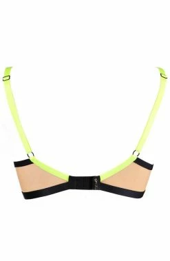 COAXcopenhagen.com Push-up Bra With Neon Yellow Contrast - Passion Wave LINGERIE