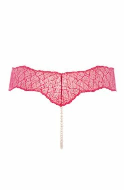 COAXcopenhagen.com Crotchless Red Single Pearl String - Sydney Single