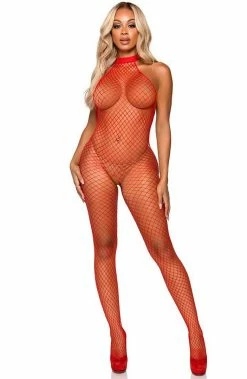 COAXcopenhagen.com Red Industrial Net Bodystocking - Tease Me Please Me