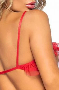 COAXcopenhagen.com Red 3 Pc. Lingerie Set - Love & Kisses