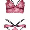 COAXcopenhagen.com Burgundy Strappy Lingerie With Rhinestones - Je T'aime