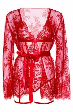 COAXcopenhagen.com Red Teddy & Robe - Date Night