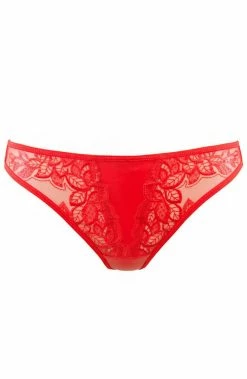 COAXcopenhagen.com LINGERIE Red Wet Look Thong - Emotional Vibes