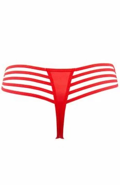COAXcopenhagen.com LINGERIE Red Wet Look Thong - Emotional Vibes