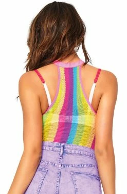 COAXcopenhagen2 Rainbow Coloured Bodysuit - Coachella All Day LINGERIE