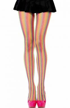 COAXcopenhagen2 Rainbow Fishnet Tights