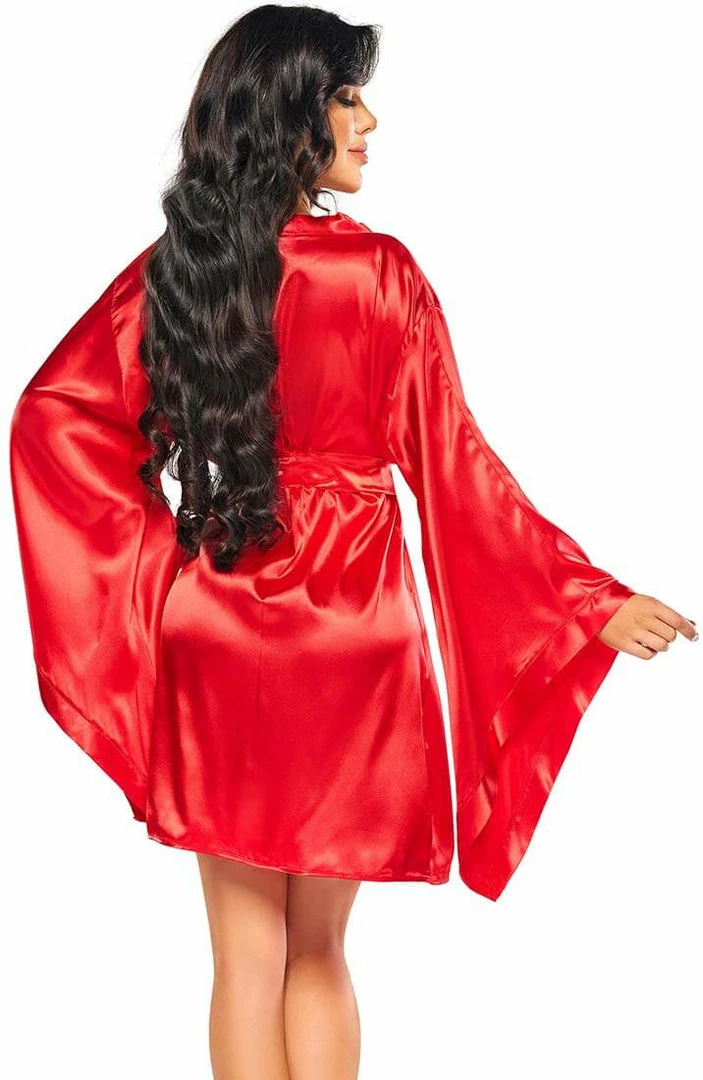 COAXcopenhagen.com Red Satin Robe - Kandi