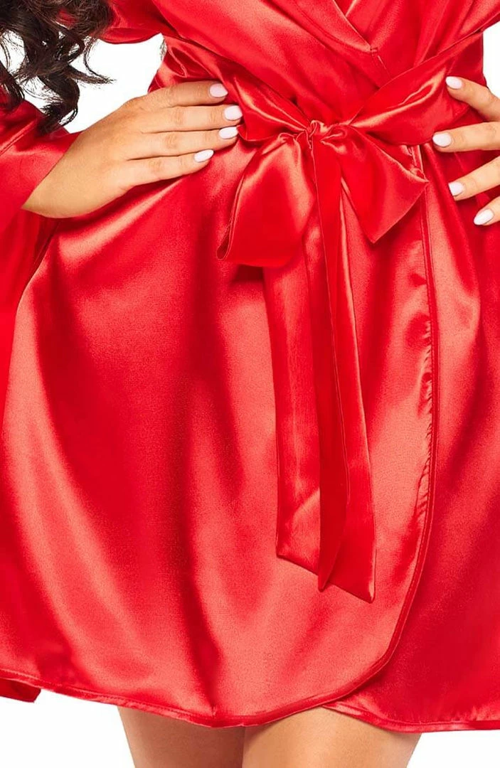 COAXcopenhagen.com Red Satin Robe - Kandi