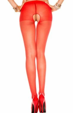 COAXcopenhagen2 Red Crotchless Tights
