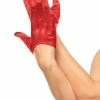 COAXcopenhagen2 ACCESSORIES Red Mini Cropped Satin Gloves