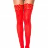 COAXcopenhagen2 Red Opaque Thigh Highs HOSIERY