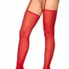 COAXcopenhagen2 Sheer Red Suspender Pantyhose HOSIERY