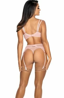 COAXcopenhagen.com Pink Bra With Rose Gold Embroidery - PASSIONATE