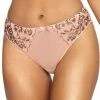 COAXcopenhagen.com Pink Brief Panty With Rose Gold Embroidery - AFFECTION