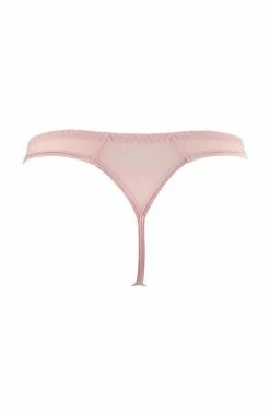 COAXcopenhagen.com Pink Thong With Rose Gold Embroidery - PASSIONATE LINGERIE
