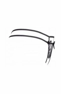 COAXcopenhagen.com Black Crotchless Plus Size String - SUAVE