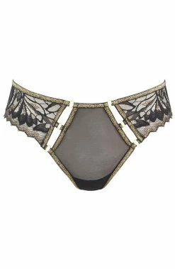 COAXcopenhagen.com Black Thong With Gold Shimmer - Sparkling Summer
